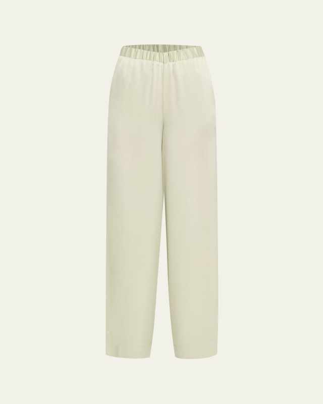 Auggie Satin Wide-Leg Pants